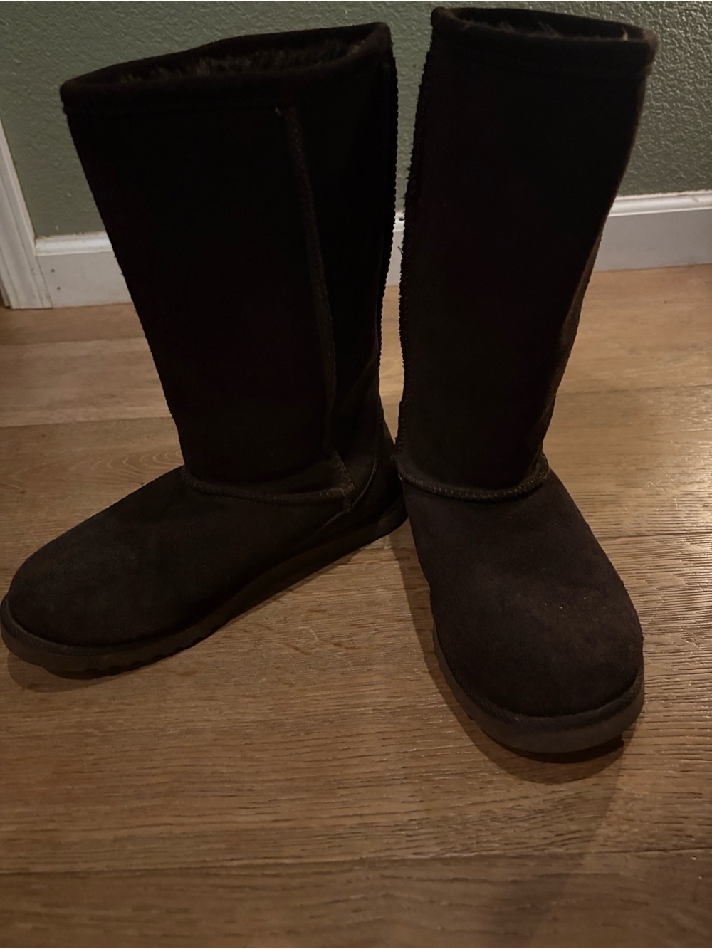 Circo Tall Black Suede-Look Winter Boots